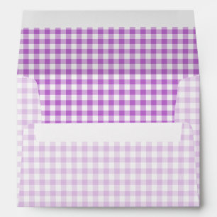 Classic Gingham Orchid Purple Envelope