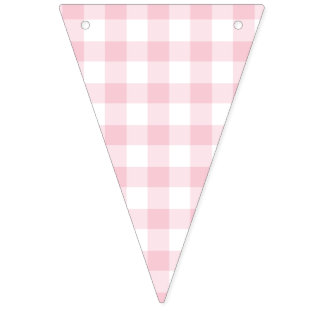 Classic Gingham Pink Bunting