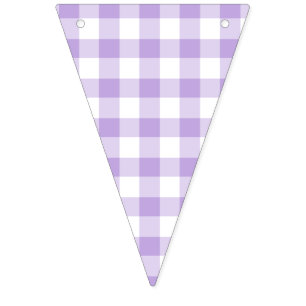Classic Gingham Soft Lavender Bunting