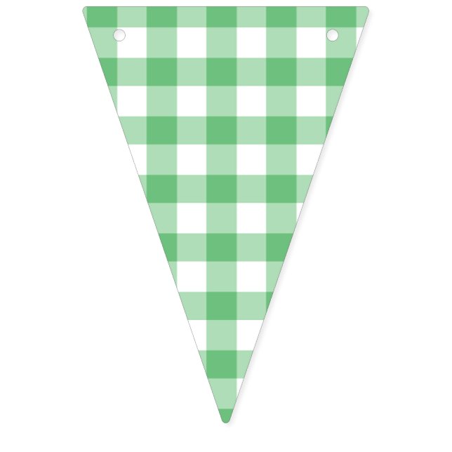 Classic Gingham Summer Green Bunting (First Flag)