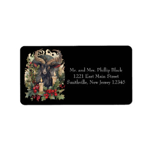 Classic Goat Yule Address Label