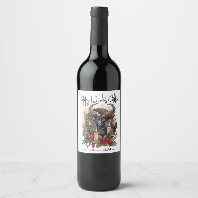Classic Goat Yule  Wine Label (Front)