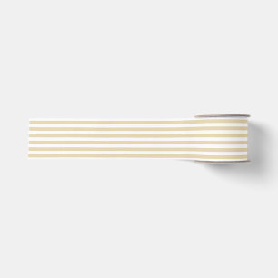 Classic Gold and White Striped Grosgrain Ribbon