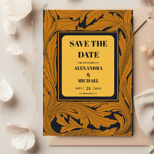 Classic Gold Art Nouveau Wedding Save The Date
