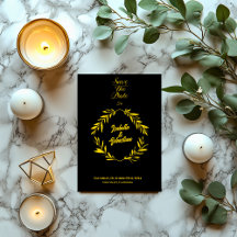 Classic Gold & Black Diamond Save the Date Wedding