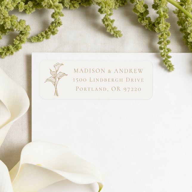 Classic Gold Calla Lily Wedding Address (Creator Uploaded)