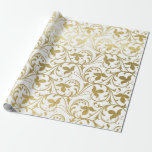 Classic Gold Damask Floral Pattern Wedding Wrappin Wrapping Paper<br><div class="desc">Wedding gift-giving in a faux gold damask floral pattern makes an awesome presentation.  Ideal for newlyweds,  bridal showers,  wedding showers,  new homes,  engagement showers,  and more.</div>