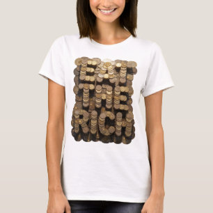 Classic Gold EAT THE RISK Quote Design T-Shirt