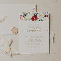 Classic Gold Floral Wedding Breakfast