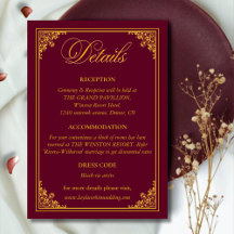 Classic Gold Frame Royal Wedding Details