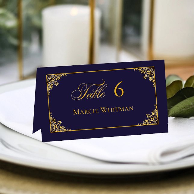 Classic Gold Frame Royal Wedding Place Card (Creator Uploaded)