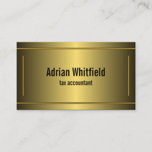 Classic Gold Framed Bars Horizontal Accountant Business Card