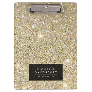 Classic Gold Glitter Personalised Clipboard