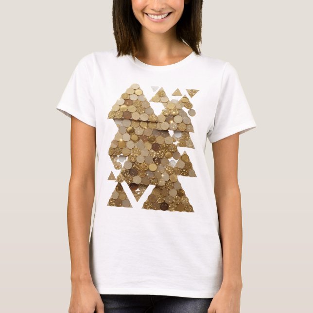 Classic Gold GOLDEN TREE Design T-Shirt (Front)