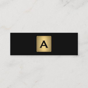 Classic Gold Label with Monogram Mini Business Card