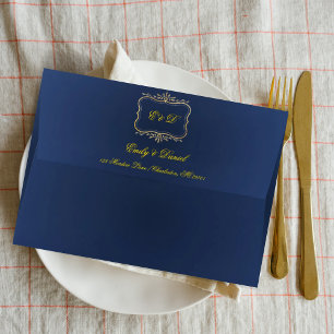 Classic Gold Look Wedding Envelope