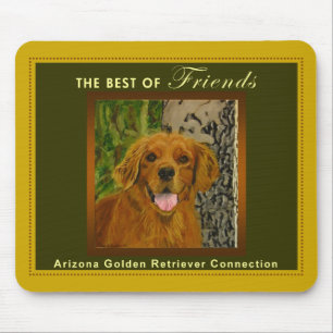 Classic Gold & Olive Golden Retriever Mousepad