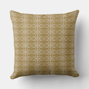 Classic Gold Ornamental Square Pillow