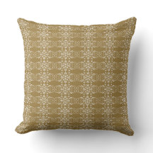 Classic Gold Ornamental Square Pillow