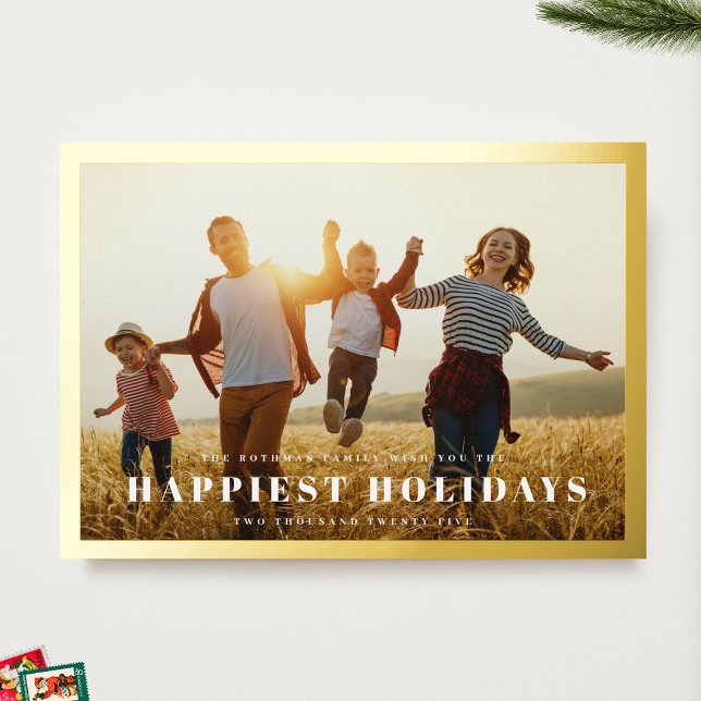 Classic Gold Photo Frame | Elegant Christmas Text  (Creator Uploaded)