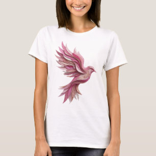 Classic Gold PINK BIRD Custom Design T-Shirt