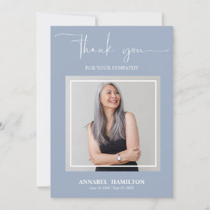 Classic Gold Script Sympathy Thank You Photo Invit Invitation