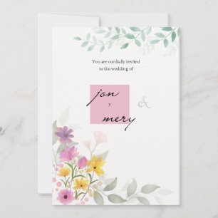 Classic Gold Script Wedding Invitation  trendup