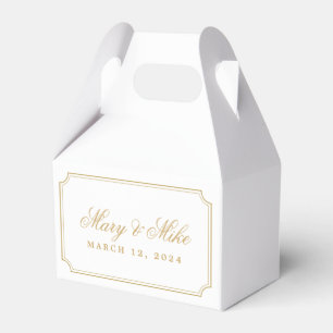 Classic Gold Wedding Favour Favour Box