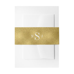 Classic Gold Wedding Invitation Belly Bands Band