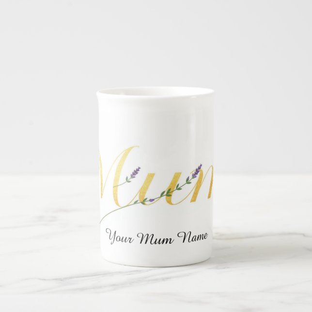 Classic Golden Mum Mother's Day Keepsake Bone China Mug (Front)