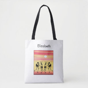 Classic Golden Sunset Break Dance Tote Bag