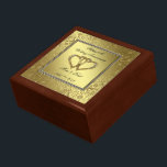 Classic Golden Wedding Anniversary Gift Box<br><div class="desc">A Digitalbcon Images Design featuring a gold colour theme with a variety of custom images, shapes, patterns, styles and fonts in this one-of-a-kind "Golden Wedding Anniversary Gift Box." This colourful and elegant design comes wtih customisable shapes and text lettering to suit your special event. This makes the perfect gift for...</div>