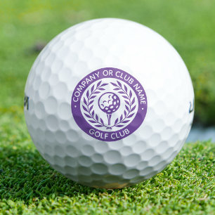 Classic Golf Ball Set Custom Company Name Purple