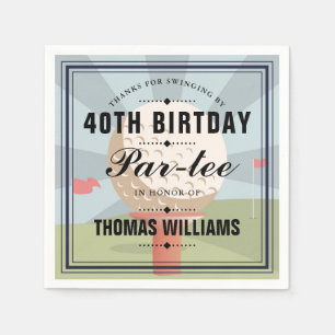 Classic Golf Birthday Partee Party  Napkin