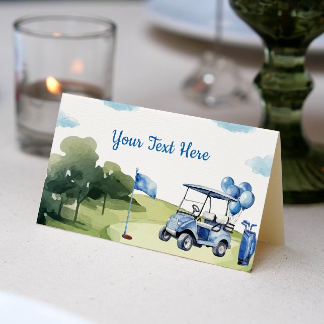 Classic Golf Boy Party Birthday Place Card (Creator Uploaded)