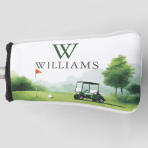 Classic Golf Buggy Custom Name Monogram