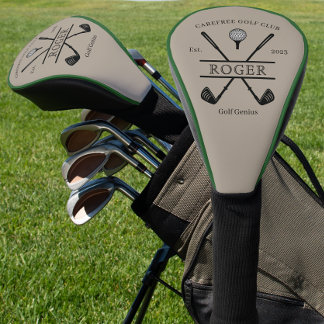 Classic Golf Club Green Piping Golf Head Cover