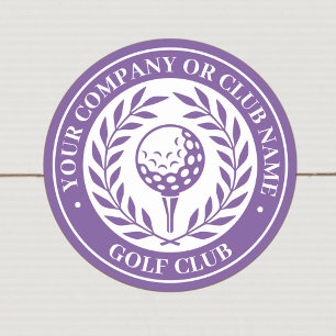 Classic Golf Custom Name Sticker Name Purple