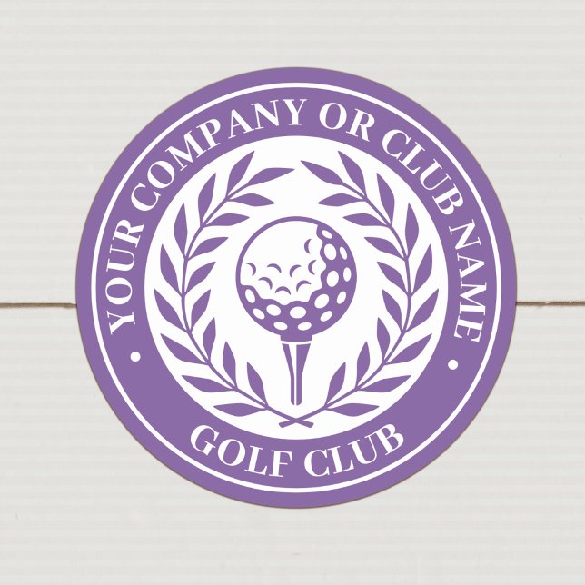 Classic Golf Custom Name Sticker Name Purple (Creator Uploaded)