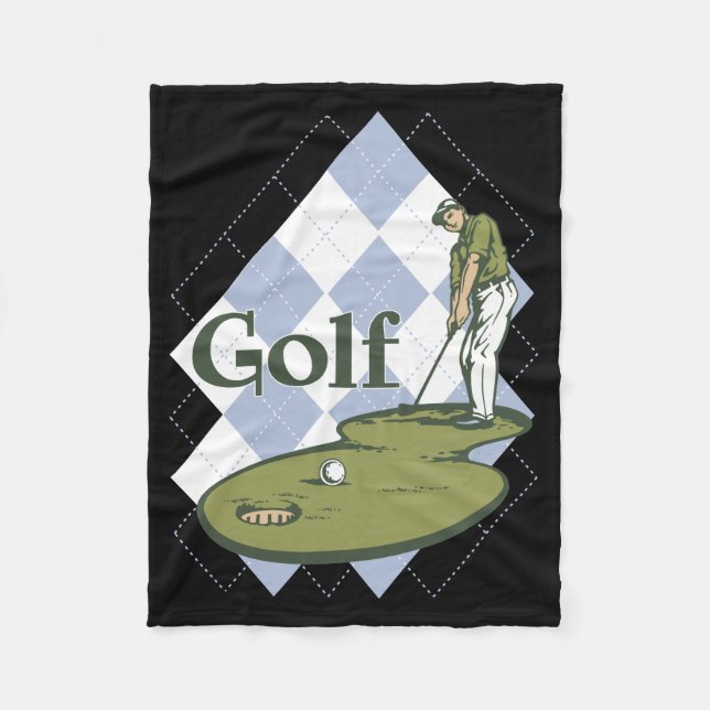 Classic Golf Fleece Blanket (Front)