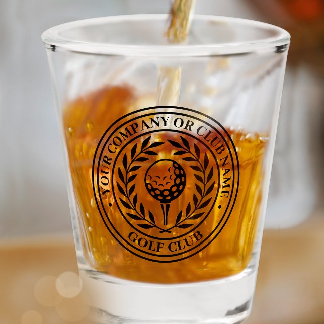 Classic Golf Personalised Name Black Shot Glass (Creator Uploaded)