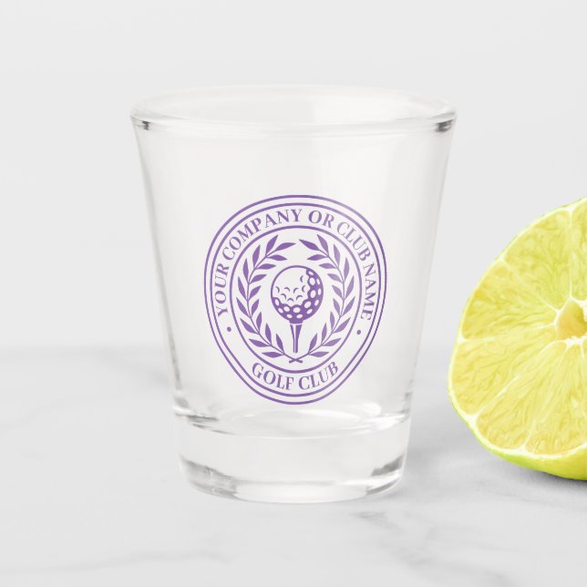 Classic Golf Personalised Name Purple Shot Glass (Front)