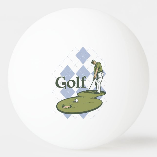 Classic Golf Ping Pong Ball (Back)
