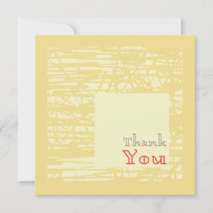 Classic Gols Beige Elegant Grey Red Text Thank You Card