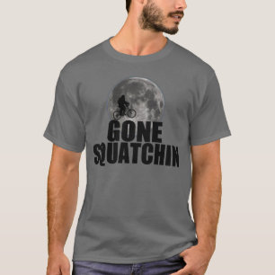Classic Gone Squatchin Sasquatch On Bike T-shirt