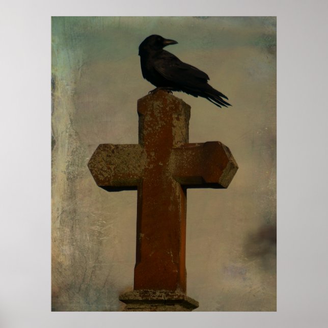 Classic Goth Crow Poster (Front)