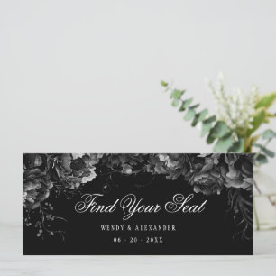 Classic Gothic Black Hanging Seating Chart Header