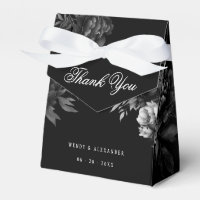 Classic Gothic Black Wedding Thank You