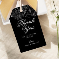 Classic Gothic Black Wedding Thank You