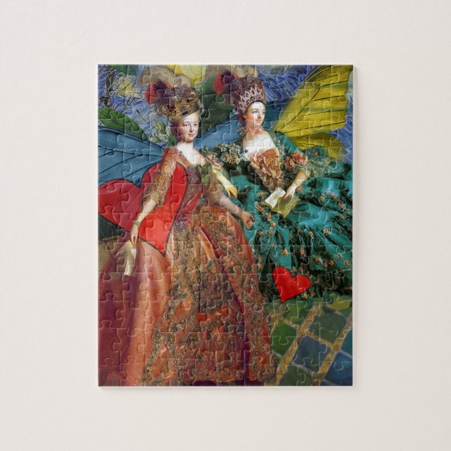 Classic Gothic Gemini Whimsical Butterfly Woman Jigsaw Puzzle (Vertical)
